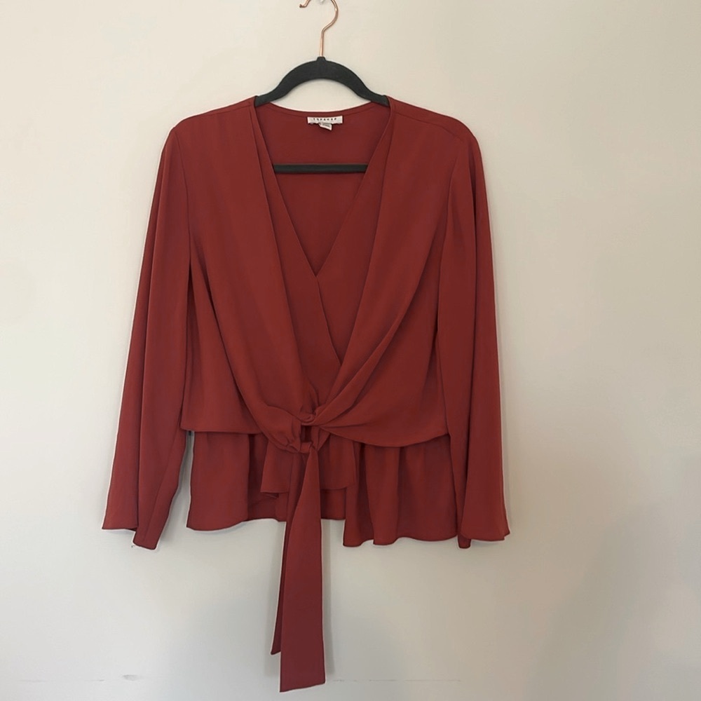 Top shop tie front top
